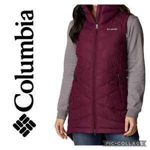 Columbia Women's Heavenly Vest, Insulated, Winter, Long M - Mulberry